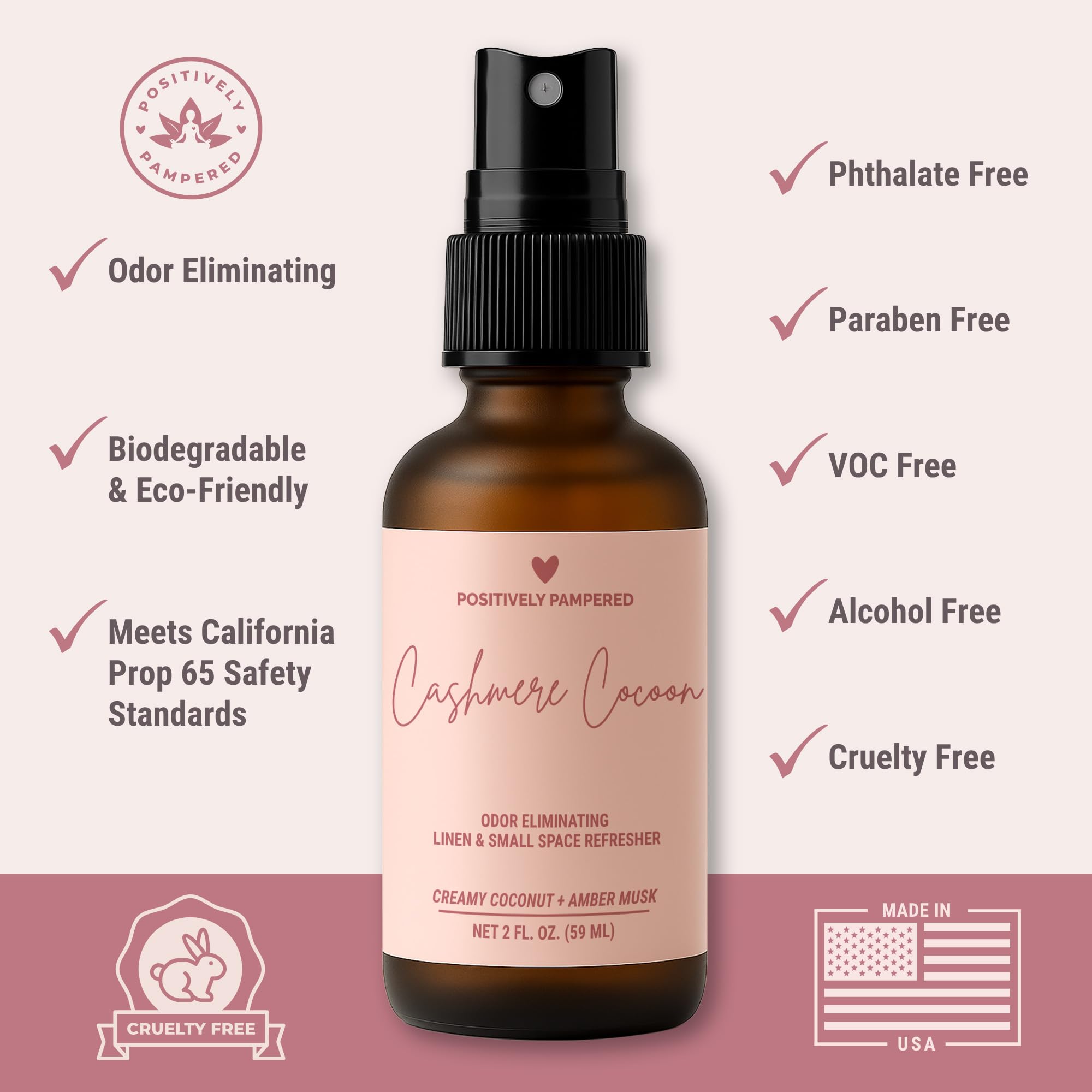 Cashmere Cream Room Spray Check Marks