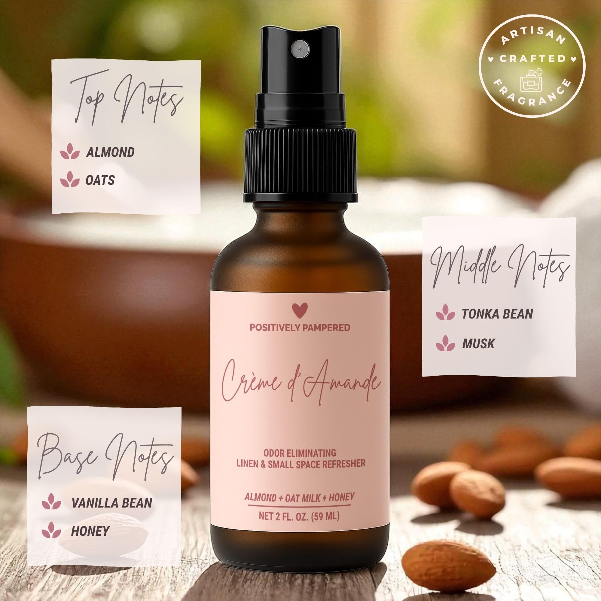 Creme d'Amande Rooms Spray Scent Notes